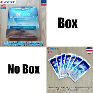 Crest® 3DWhitestrips 1-Hour Express Teeth Whitening Kit 14 Strips, 7 Treatments แผ่นฟอกฟันขาว