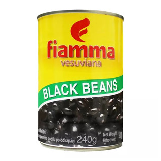 ไฟมมา ถั่วดำในน้ำเกลือ 400 กรัม - Black Beans Vesuviana 400g Fiamma brand