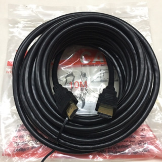 CABLE HDMI 10 เมตร เวอร์ชั่น 1.4vผู้ผู้ สายสัญญานภาพ อุปกรณ์ต่อพ่วงคอมกับจอ สายสีดำหนาเส้นใหญ่ สายหนาได้มาตราฐาน