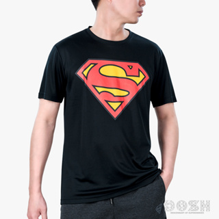 DOSH MENS T-SHIRTS SUPERMAN เสื้อยืดคอกลม แขนสั้น ผ้าโพลีเอสเตอร์ ผู้ชาย FSMT5229-BL