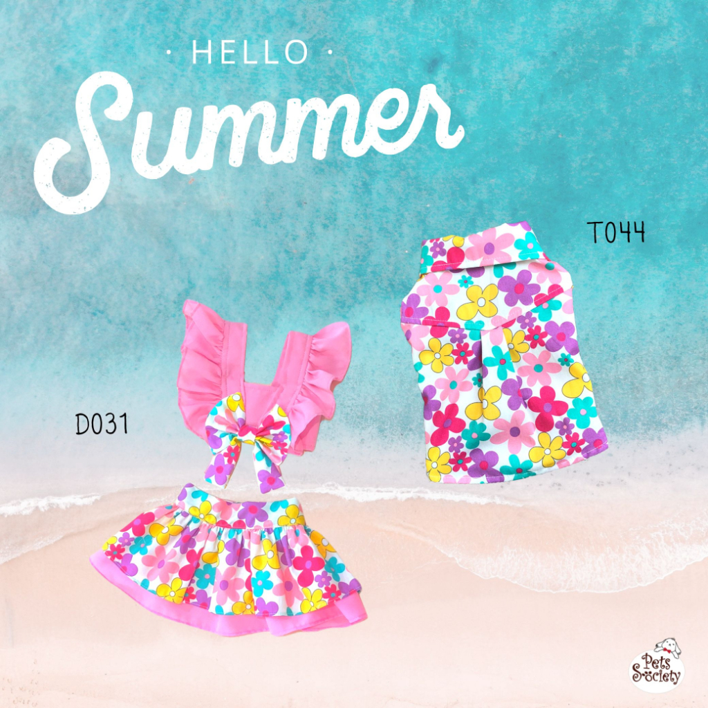 PetSociety เสื้อหมา แมว ชุดคู่ Summer บิกินี่ ฮาวาย