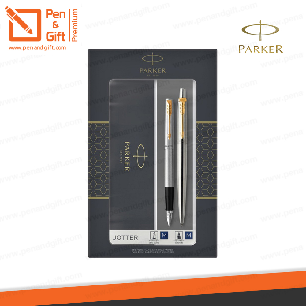 ชุดปากกา ลูกลื่น + หมึกซึม Parker Jotter Duo Gift Set with Ballpoint Pen & Fountain Pen  ของแท้100%