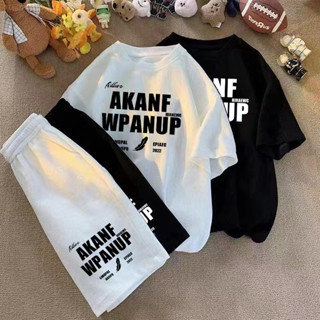 AVONE เสื้อเซ็ตผู้ชาย เสื้อผู้ชาย กางเกงขาสั้นผู้ชาย (สีเทา.…