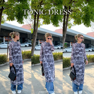 SOMEDAY : TONIC DRESS | เดรสยาวซีทรู ผ้าพิมพ์ลายสุดเท่