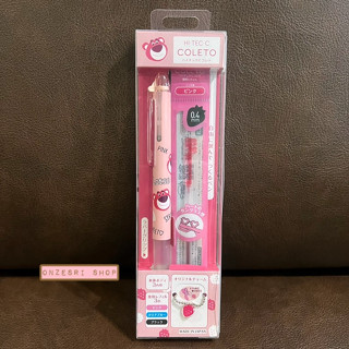 Set ปากกา Pilot Hitec C Coleto หมึก 3 สี + ตัวห้อย (Disney Store Japan Limited) ลาย Lotso (Toy Story)