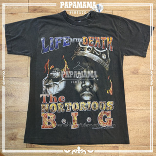 [ BIGGIE ]The Notorious Big POPPA 1972-1997 original Bootleg เสื้อฮิปฮอป วินเทจ papamama vintage shirt