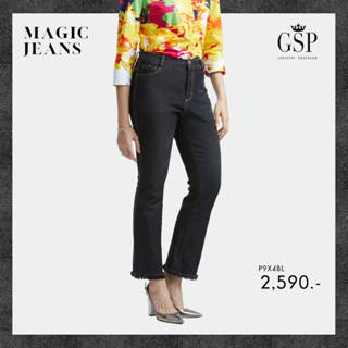 GSP กางเกงขายาวJeans Magic Jeans ทรง Boot Cut Crop (P9X4BL)