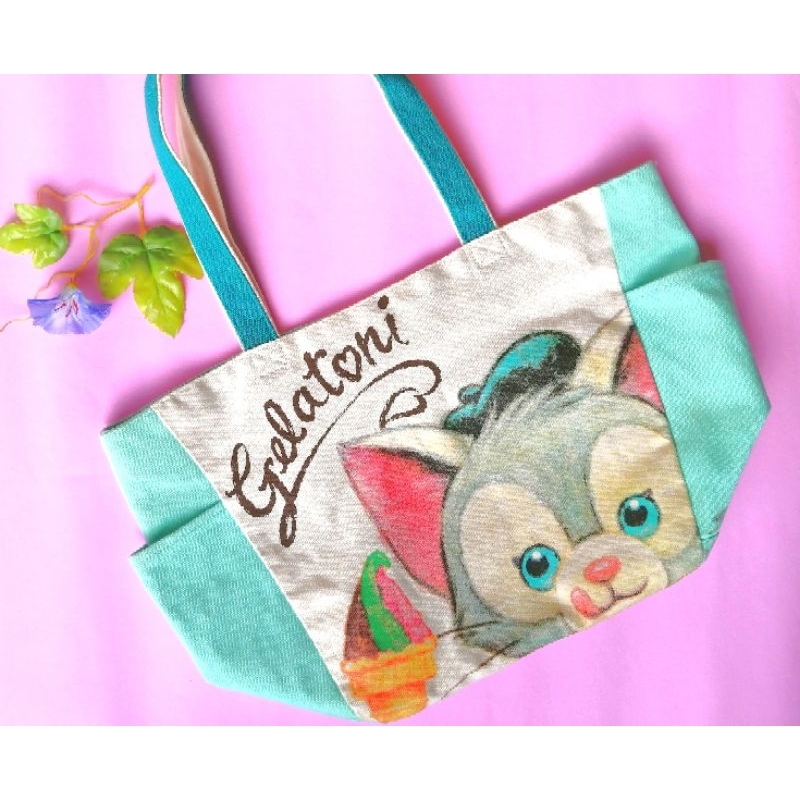 Duffy​ and​ friends​ 🏰 ดัฟฟี่ เช​ลลี่​เมย์​ เจลาโตนี่ กระเป๋า​ ใบใหญ่ Tokyo disneysea​ ของแท้​ มือสอ