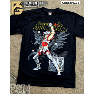 PG 74 Saint Seiya เสื้อยืด หนัง นักร้อง เสื้อดำ สกรีนลาย ผ้านุ่ม PG T SHIRT S M L XL XXL