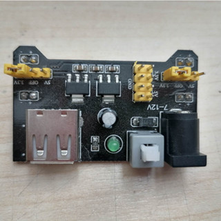 ชุด kit Breadboard Power Supply 3.3V, 5V  ตัวแปลงไฟ dc 7-12V เป็น 3.3 v หรือ 5.0v  มีสวิทช์เปิดปิด พร้อม led แสดงสถานะ