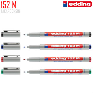 ปากกาเขียนแผ่นใส ลบได้ หัว M 152 EDDING (แพ็ค 10 ด้าม)