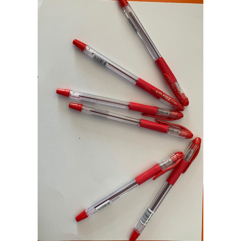 ปากกา g'soft FIZZ HI GRIP 0.38 หมึกแดง