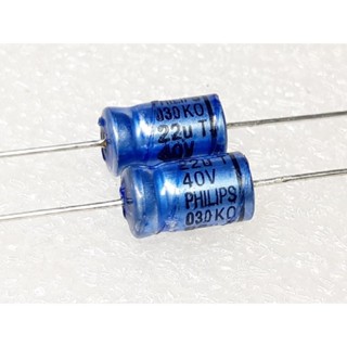 Philips BC 22uf 40v 030KO ( หางหนู ) capacitor ตัวเก็บประจุ คาปาซิเตอร์