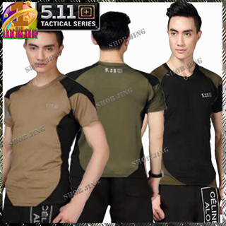 เสื้อคอกลมคอมแบท เสื้อยืดคอกลมแขนสั้น-ยาว5.11Tacticalเหมาะเดินป่าลาดตระเวนแห้งเร็ว เสื้อยืดคอกลมผ้านิ่มดีใส่สบาย