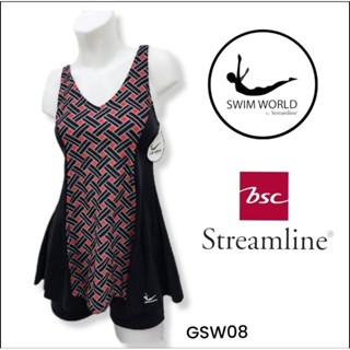 ชุดว่ายน้ำswim world by BSC streamline ลดเยอะมาก(ชุดติดกัน)มีซับในมีฟองน้ำ