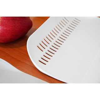 Cutting Board เขียงพลาสติก มีตะแกรงล้างในตัว JP Quality 21x32x4 cm สีเทา MA-3225