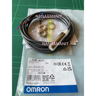 E2E-X3T1 หัว M12  ระยะจับ 3 mm 2สาย NO ไฟ 12-240VDC ,48-240VAC