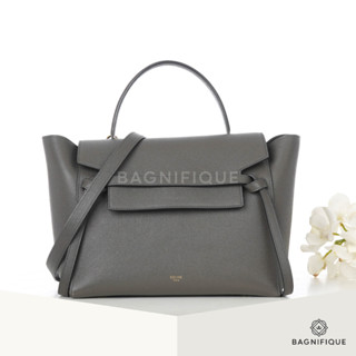 CELINE BELT BAG MINI GREY CALF GHW