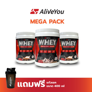 Mega pack เวย์โปรตีนขนาด 900g 3 กระปุก