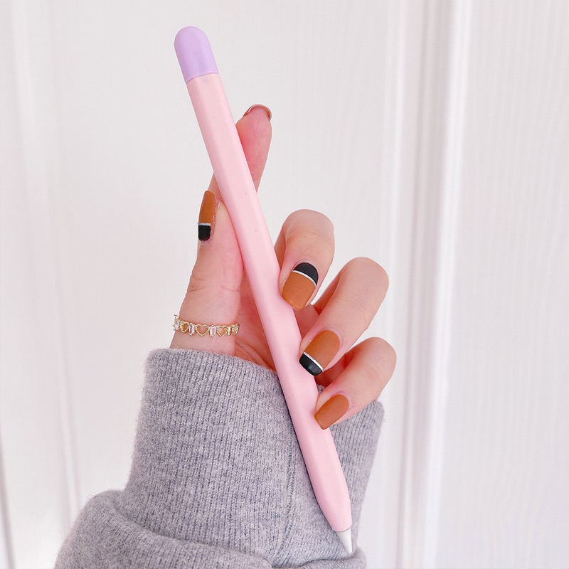 (จัดส่งทันที)เคสปากกาไอแพด apple pencil 2 แบบเนื้อซิลิโคน ใส่แล้วแปะใช้ข้างเครื่องได้เหมือนเดิม