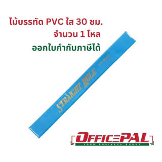 เครื่องบิน ไม้บรรทัด PVC ใส ยาว 12 นิ้ว 30 ซม. แพ็ค 1x12 แพ็คโหล