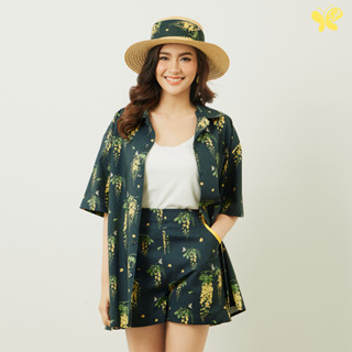 Papillon Adult Oversized Summer Shirt เสื้อฮาวายทรง Oversized จากผ้า Light Cotton 100% เนื้อบางนุ่มใส่สบาย