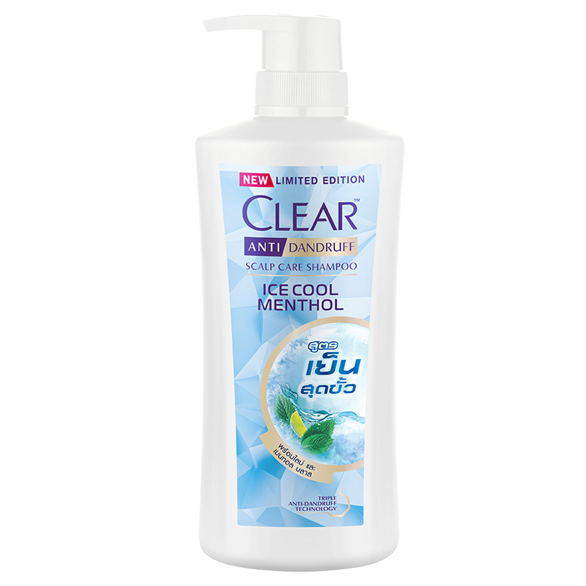 เคลียร์ แชมพู ขจัดรังแค สูตร ไอซ์คูล เมนทอล 400 มล. CLEAR SHAMPOO ICE COOL MENTHOL400ML.