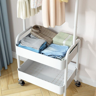 Coat rack with rollers ราวแขวนเสื้อผ้า มีล้อ 29x44x150 cm สีขาว ST220330-4