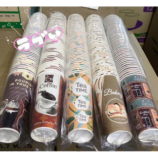 แก้วกระดาษ 22 ออนซ์ มีลาย และขาว แก้วหนา งานคุณภาพ (50ใบ/แพค)**รายการขายแยกแก้วกับฝา**