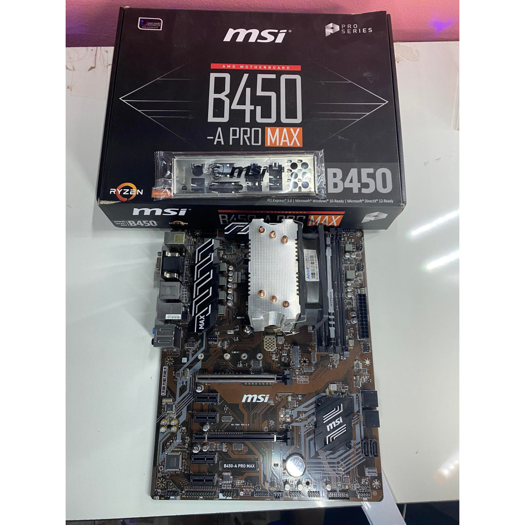 ขายชุดเมนบอร์ด,ซีพียู RYZEN 7 2700X,MS I B450 PRO MAX