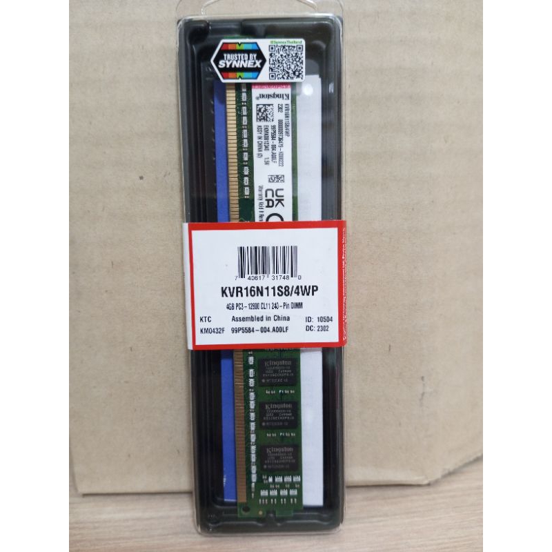 [New ของใหม่] DDR3 4G BUS 1600 Kingston KVR16N11S8/4WP มีประกันศูนย์
