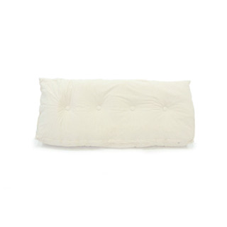 Bed cushion หมอนอิง หมอนหัวเตียง สามเหลี่ยม กำมะหยี่ 4 หลุม 120x50x20 cm สีครีม ST0715-25CR