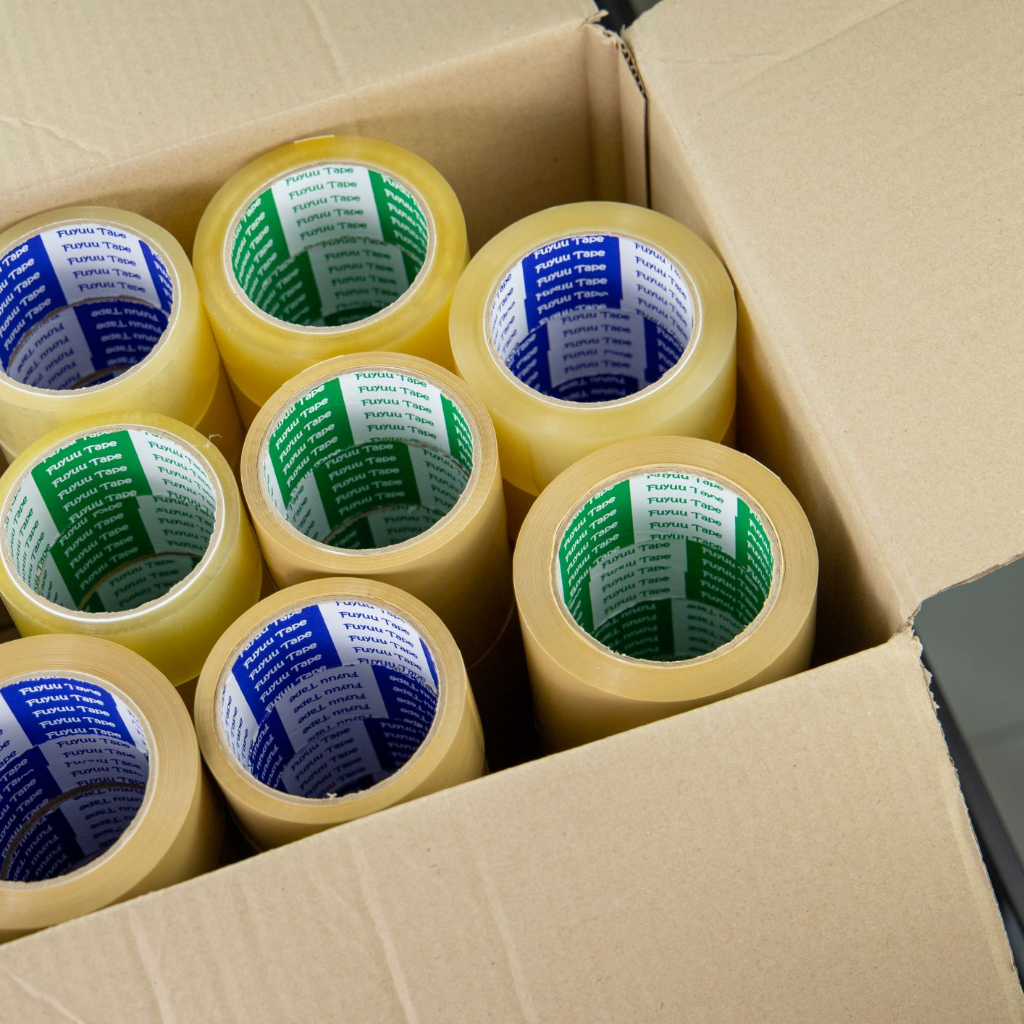 [ลังละ 72ม้วน] Fuyuu 2 นิ้ว 45 หลา เทปแปะกล่อง เทปพันลัง OPP เทปปิดกล่อง ความหนา 40-45ไมครอน