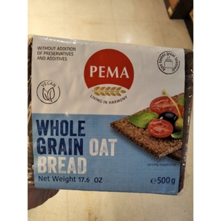 Pema Whole Grain Oat  Bread ขนมปัง ธัญพืชโฮลเกรนโอ๊ต 500 กรัม