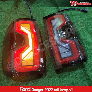 ไฟท้าย ranger Raptor 2022 2023 2024  ตรงรุ่นไม่ต้องแปลงโฉม Next GEN V1 LED Bar สีดำแดง Raptor ก็ใส่ได้