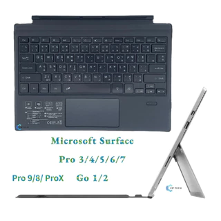แป้นพิมพ์ ไทย Microsoft Surface Pro 12/11/10/9/8/7 /6 / 5 / 4 / 3 Pro X Go4/Go3/GO Magnetic Keyboard Bluetooth Backlit