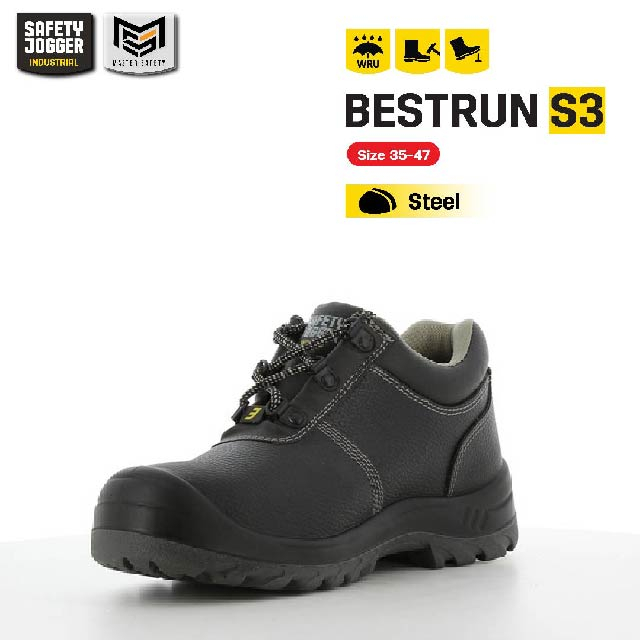 [ของแท้พร้อมส่ง] Safety Jogger รุ่น BESTRUN S3 รองเท้าเซฟตี้หุ้มส้น หัวเหล็ก พื้นกันทะลุ พื้นกันน้ำมัน