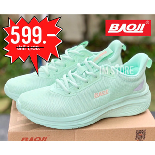 💥 BAOJI ลิขสิทธิ์แท้ SALE 💥 รองเท้าบาโอจิ ผู้หญิง นุ่ม สบาย รองเท้าออกกำลังกาย รองเท้าผ้าใบ สี