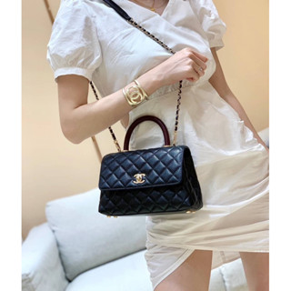 Chanel Coco Handle Flap Small Handle Lizard Handle Bag(Ori)VIP  📌หนังอิตาลีนำเข้างานเทียบแท้ 📌size 23 cm.