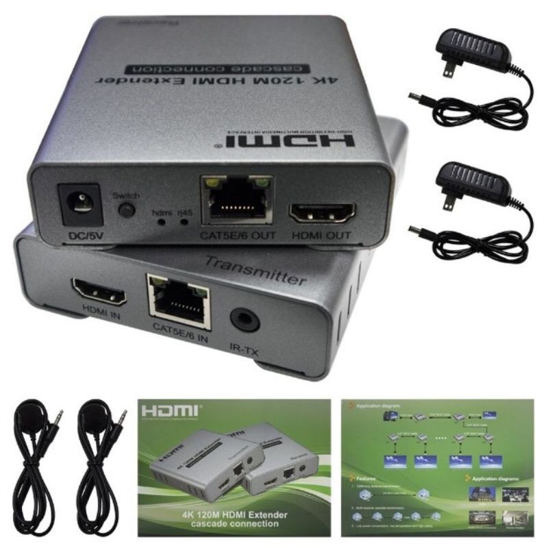 4K HDMI EXTENDER 120m.รองรับความละเอียดสูงสุด1080P Full HD (พร้อมส่ง)