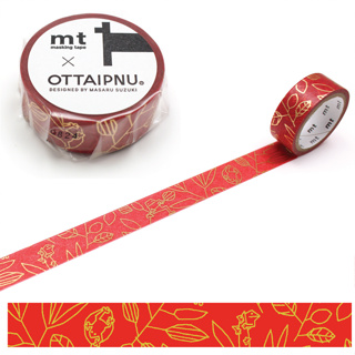 mt masking tape amagaeru (MTOTTA09) / เทปตกแต่งวาชิ รุ่น Foil stamping ลาย amagaeru แบรนด์ KAMOI mt masking tape