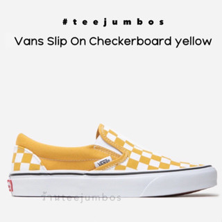 รองเท้า Vans Slip On Checkerboard yellow 🌵🌈🔥 สินค้าพร้อมกล่อง