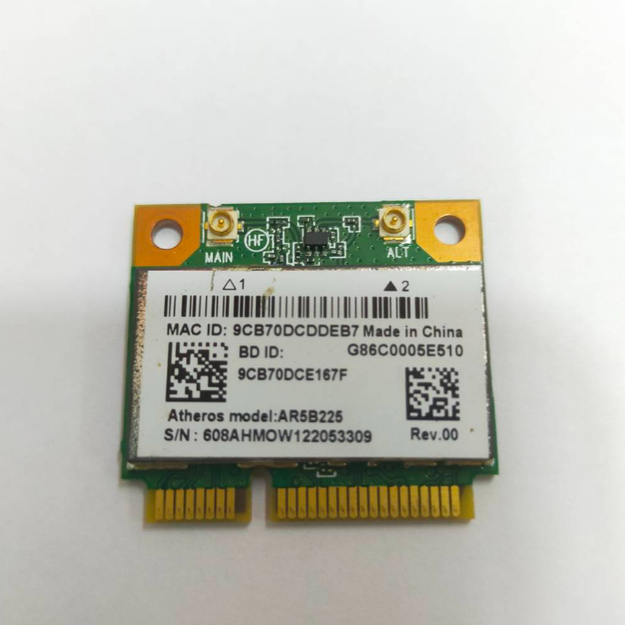 ไวเลสโน๊ตบุ๊ค ASUS A45V A45VD Atheros AR5B225 Wireless Card (สินค้ามือสอง)