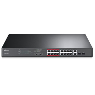 TP-LINK TL-SL1218MP  16-Port 10/100Mbps + 2-Port Gigabit Unmanaged PoE Switch+สวิตซ์ PoE