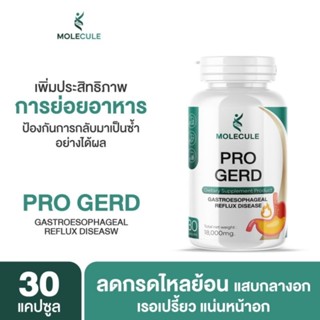 ยากรดไหลย้อน PRO GERD สูตรเร่งหาย Molecule โปรเกิร์ด จุกเสียด แน่นท้อง แสบร้อนกลางอก โรคกระเพาะ แก๊สเยอะ 1กระปุก30แคปซูล