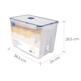 ซุปเปอร์ ล็อค กล่องใส่ข้าวสาร ขนาดความจุ 10 กิโลกรัม รุ่น 6041 SUPER LOCK RICE BOX CLASIC10 KG.