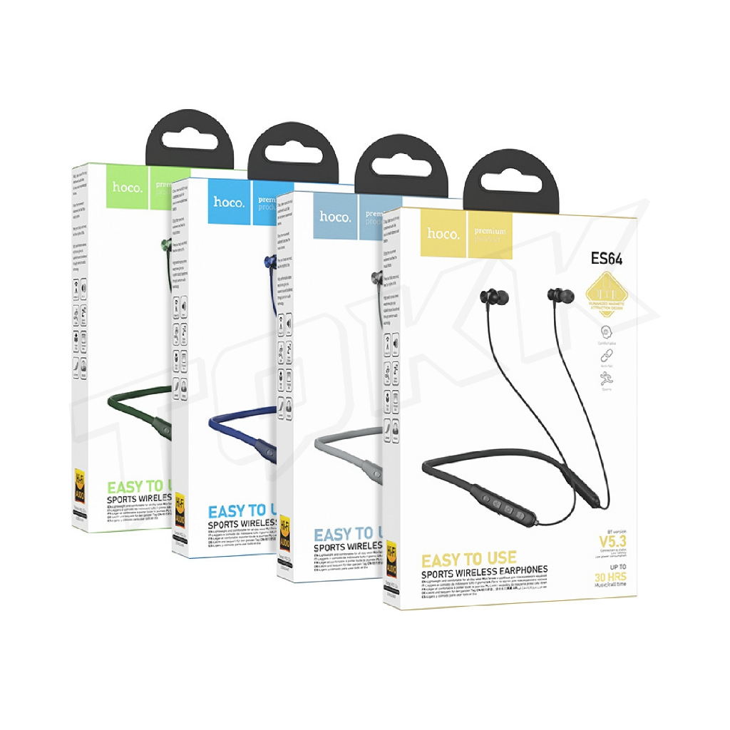 HOCO ES64 หูฟังไร้สาย หูฟังบลูทูธV5.3 หูฟัง คล้องคอ เสียงดี เบสแน่น sport wireless earphones