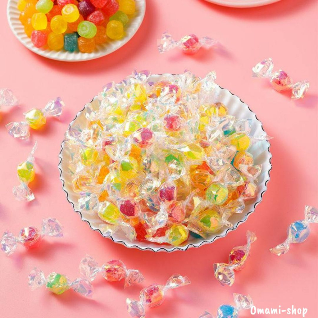 พร้อมส่งจากไทย🇹🇭 ทอฟฟี่ ทอฟฟี่มินิ รสผมไม้รวม 50-100เม็ด 🍬ลูกอม กระดาษแก้ว สีสันสดใส ลูกอม ขนมเทศกาล ขนมยุค 90