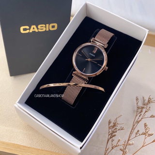 🎁CASIO STANDARD LTP-2023VMR-1C เซ็ตคู่พร้อมกำไล ของแท้ 100% พร้อมส่ง ประกัน 1 ปี