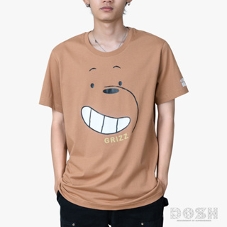 DOSH UNISEX T-SHIRTS WE BARE BEARS เสื้อยืดคอกลม แขนสั้น ผู้ชาย-ผู้หญิงPWBBMT5007-BR